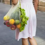 eco friendly daily life Netherlands bicycle reusable bags groceries