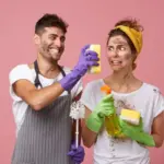 happy people cleaning house lifehacks