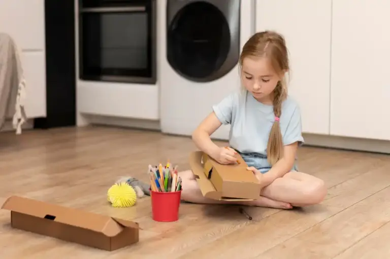 child cleaning room game timer