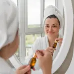 natural skincare routine woman Netherlands gua sha oil cleanser