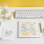 organized workspace study work productivity planner
