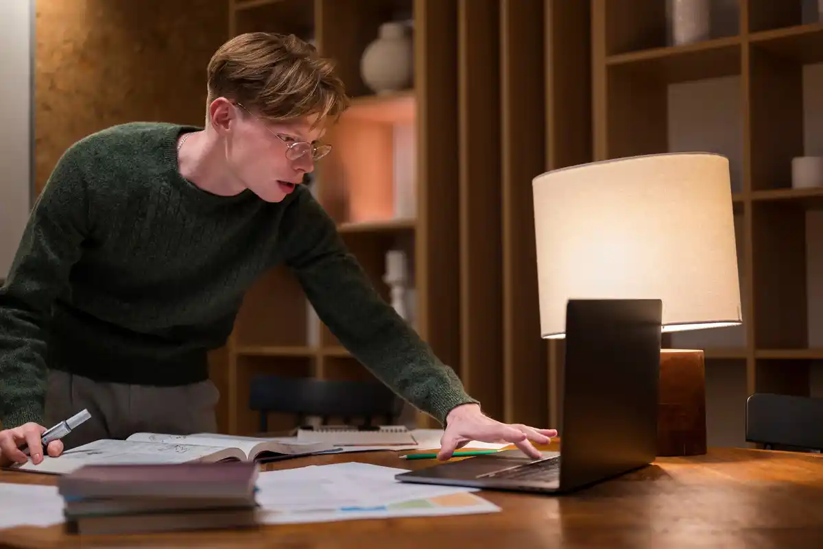 student working without fatigue in Netherlands