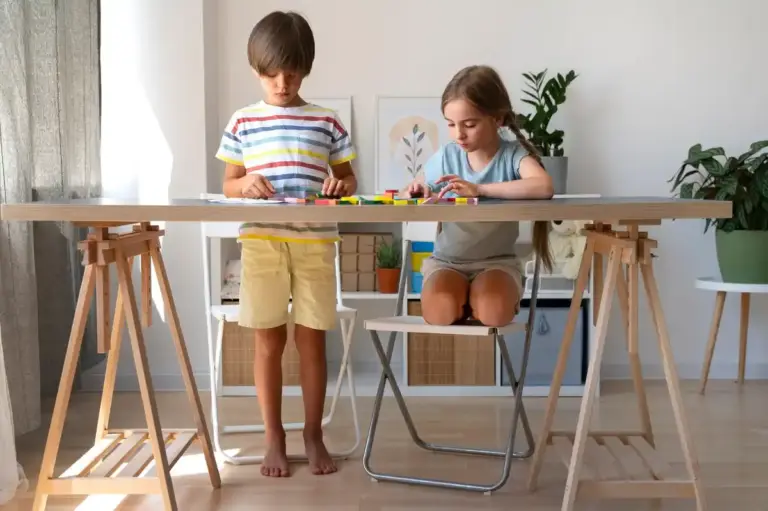 children playing creative activities outdoors indoors no screens
