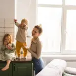 family calm moments at home