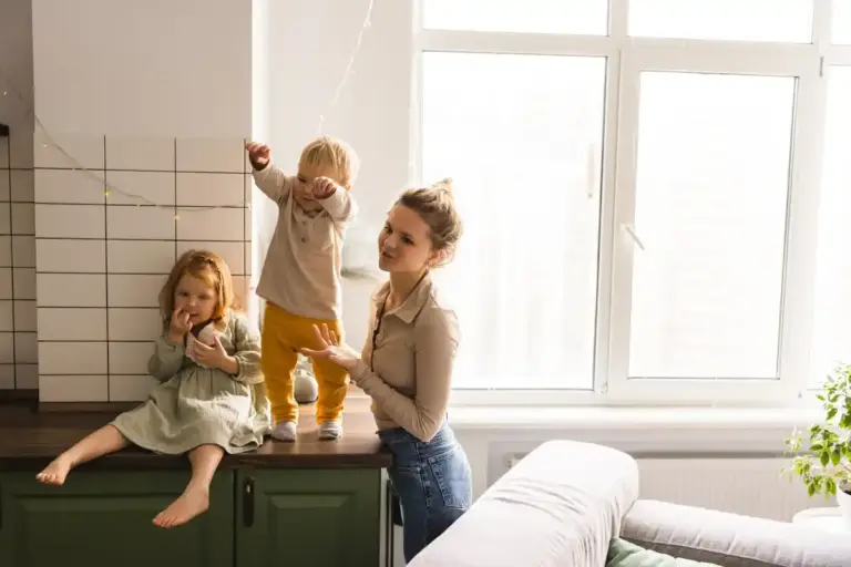 family calm moments at home